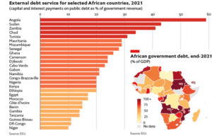 External debt service for selected african countries,2021