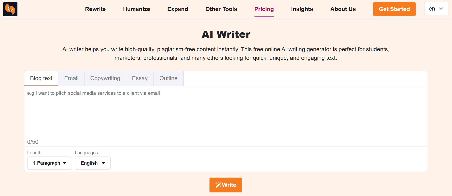 AI writer