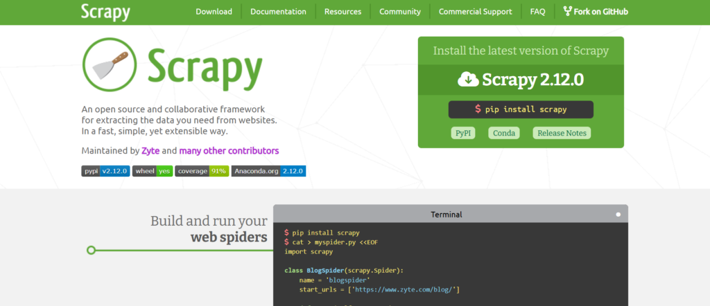 Scrapy Web Scraping Tool