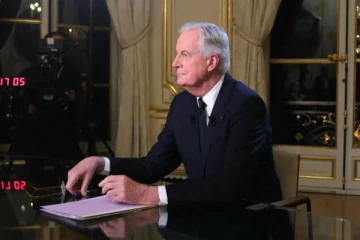 France's prime minister at his desk