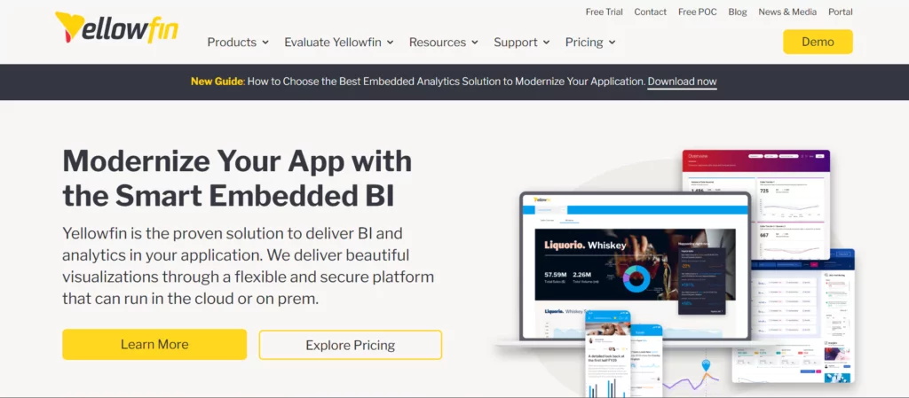 Yellowfin BI business intelligence software