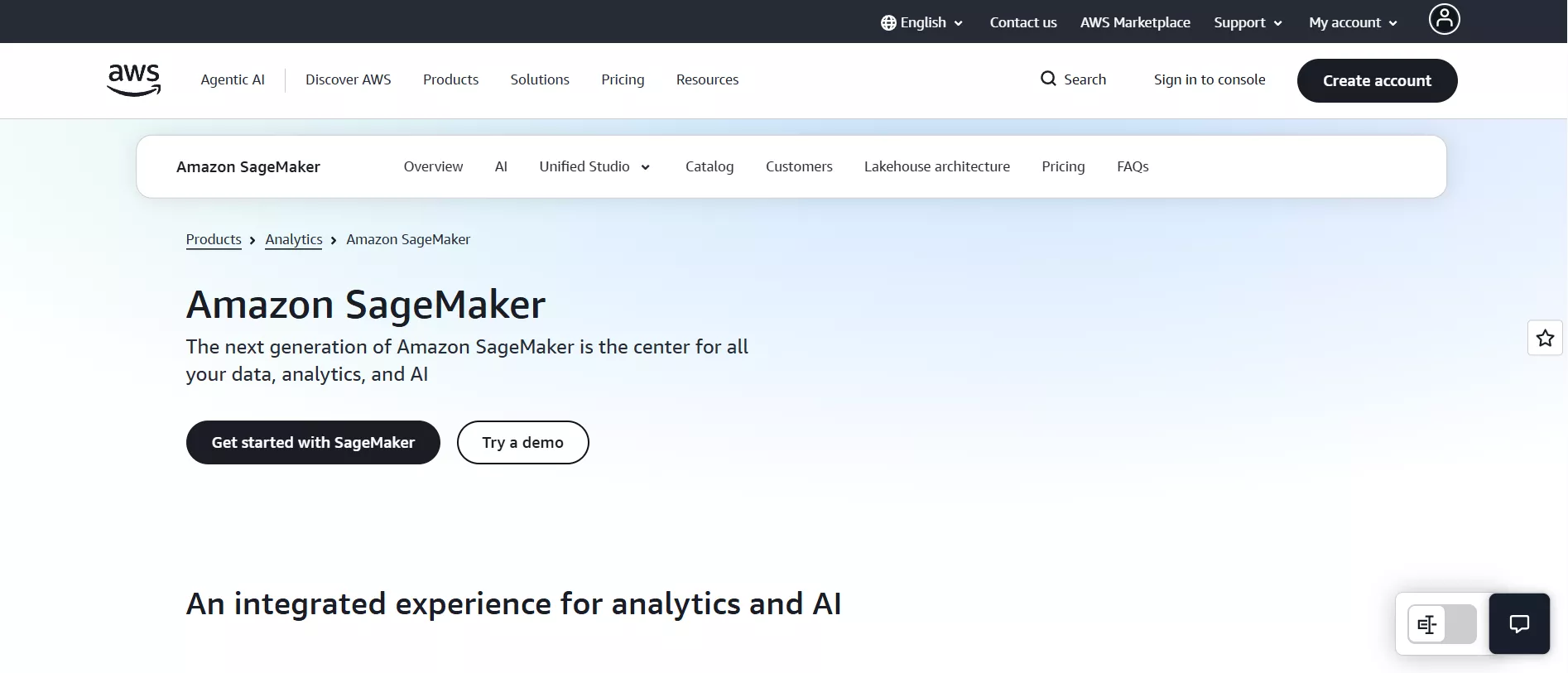 Amazon SageMaker